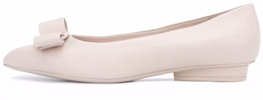 (Women) FERRAGAMO Viva Ballet 'White Leather' 01R252-733162 (Women) FERRAGAMO Viva Ballet 'White Leather' 01R252-733162