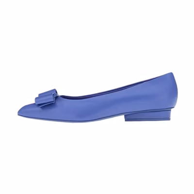 (W) FERRAGAMO Viva Ballet Flat 'Blue'
