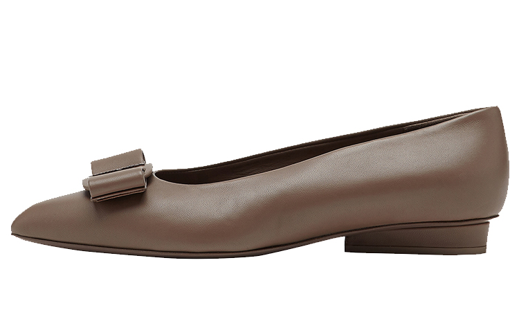 (W) FERRAGAMO Viva Ballet Flats 'Dark Brown'