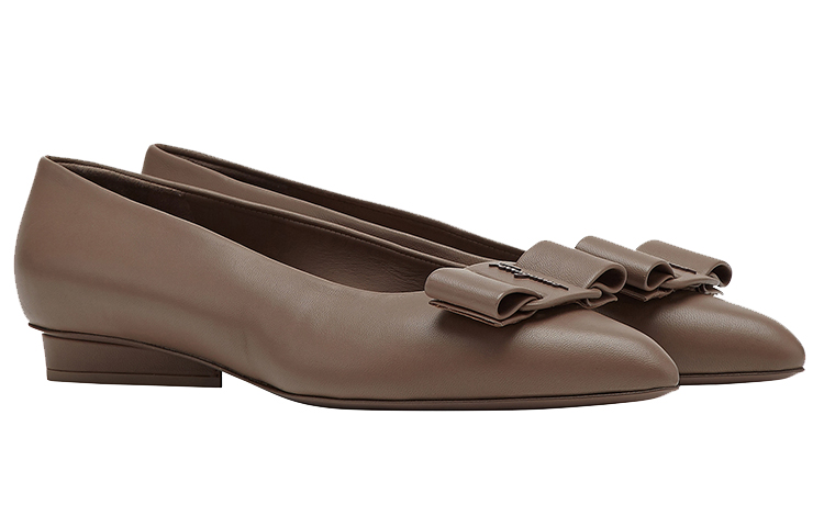 (W) FERRAGAMO Viva Ballet Flats 'Dark Brown' 圖 2