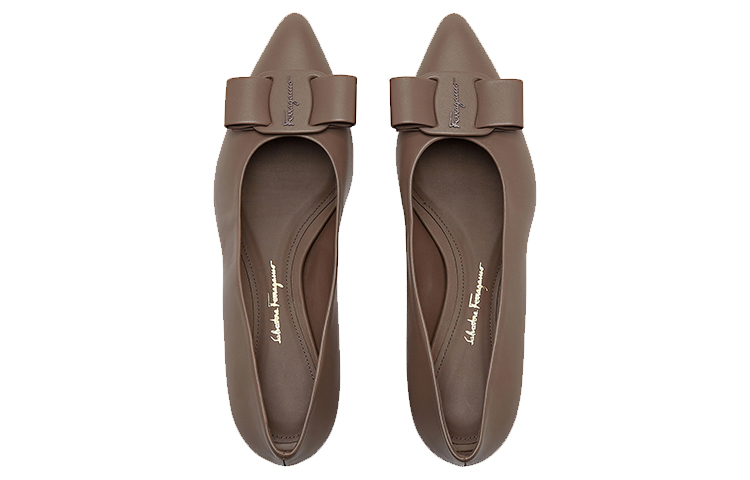 (W) FERRAGAMO Viva Ballet Flats 'Dark Brown' 圖 3