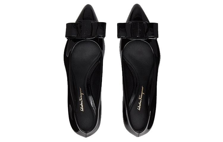 (W) FERRAGAMO Viva Ballet Flats 'Patent Black' 圖 3