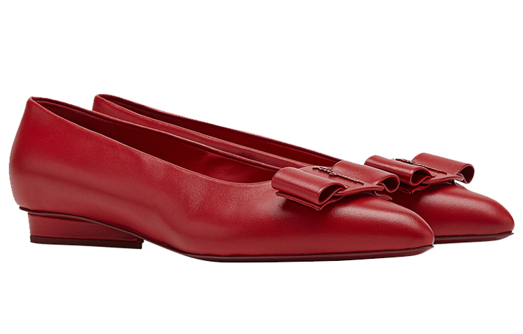 Order (W) フェラガモ Viva バレエシューズ (レッド) 01R252-741094