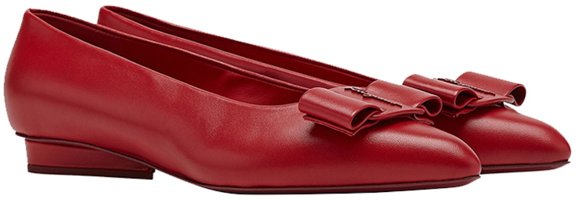 (W) FERRAGAMO Viva Flat Balet 'Merah' 01R252-741094 Order (W) FERRAGAMO Viva Flat Balet 'Merah' 01R252-741094
