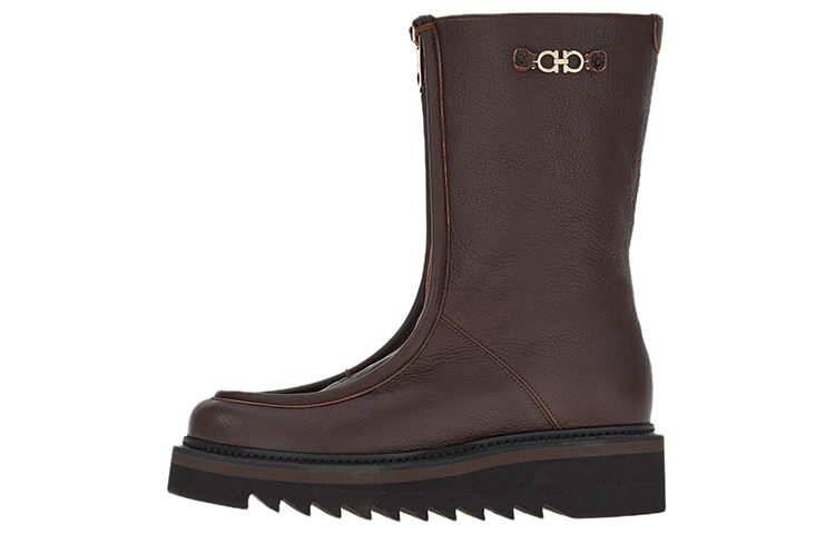 (W) FERRAGAMO Wallabee 'Brown Zip'