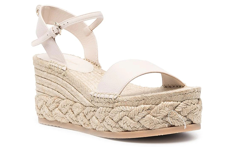 (W) FERRAGAMO Wedge Espadrille Sandals 'Beige' 圖 2