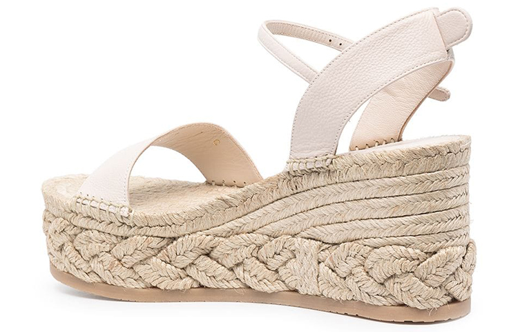 (W) FERRAGAMO Wedge Espadrille Sandals 'Beige' 圖 3