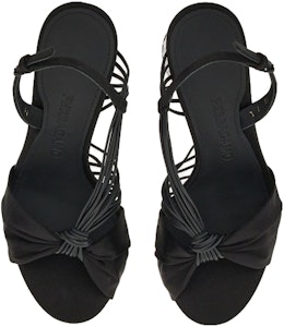 FERRAGAMO菲拉格慕 編織物 圓頭搭扣 一字帶涼鞋 12.5cm 女式 黑色 Lookbook FERRAGAMO菲拉格慕 編織物 圓頭搭扣 一字帶涼鞋 12.5cm 女式 黑色