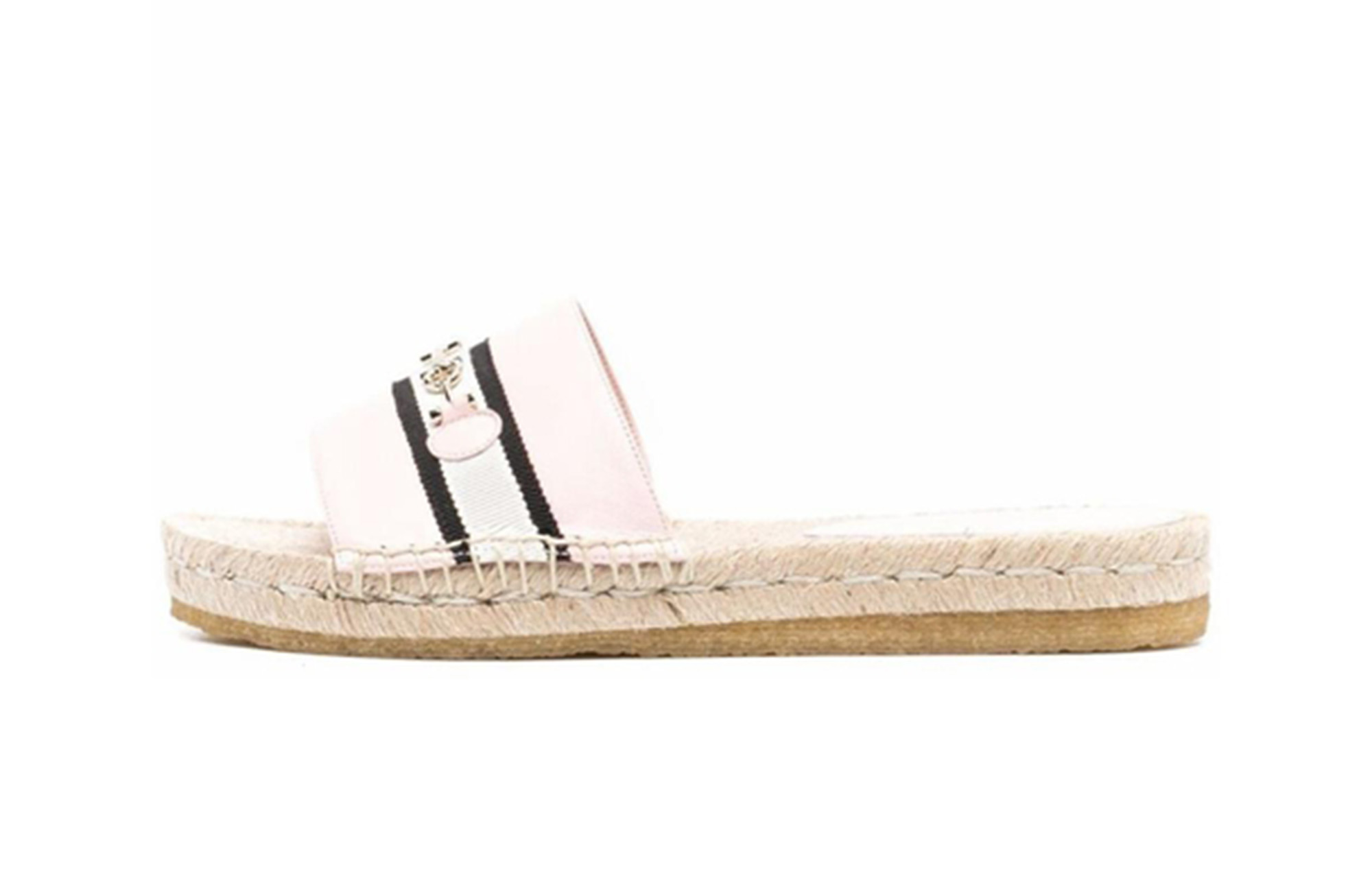 (Women) FERRAGAMO Woven Sandals 'Pink Horsebit' 16710128