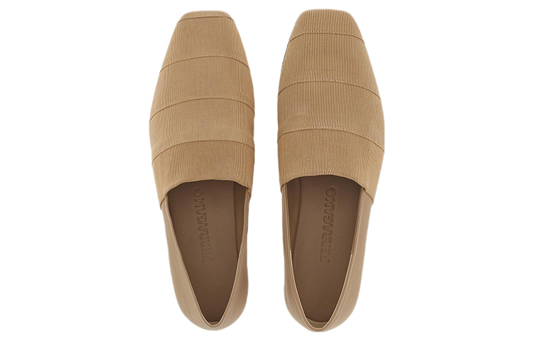 (W) FERRAGAMO Woven Satin Loafer 'Light Brown' 圖 3