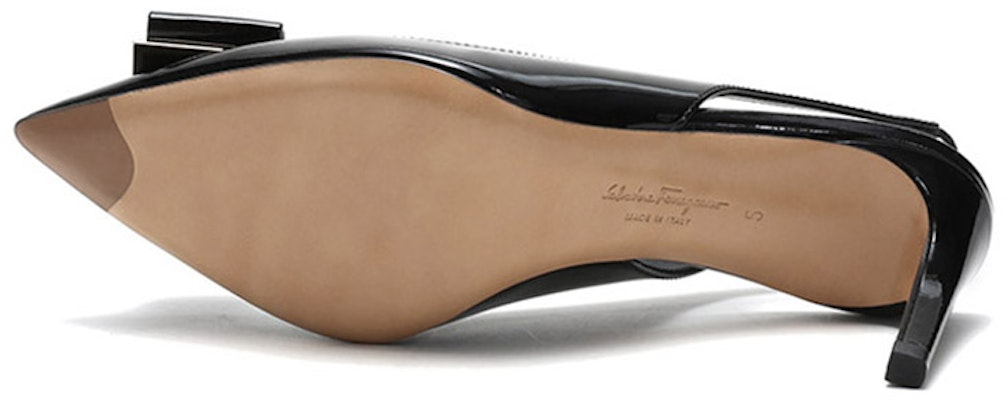 (Women) FERRAGAMO Zahir 70 'Black Patent Double Bow' 01P845-714970 Purchase (Women) FERRAGAMO Zahir 70 'Black Patent Double Bow' 01P845-714970