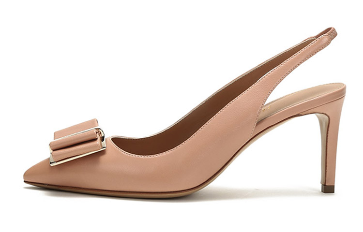 (W) FERRAGAMO Zahir 'Powder Pink Double Bow'