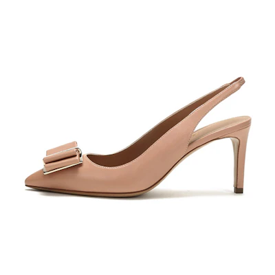 (W) FERRAGAMO Zahir 'Powder Pink Double Bow'