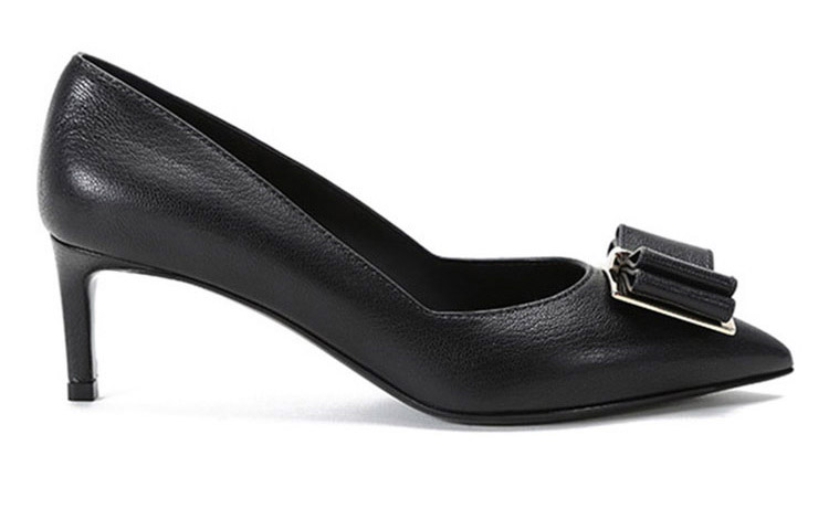 Order (W) FERRAGAMO Zaia Escarpins Hauts ''Nœud Double Noir'' 01R557-737368