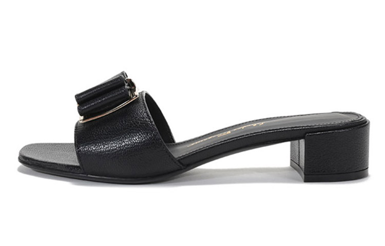 (Women) FERRAGAMO Zefir Slides 'Black Bow' 01R381-733764