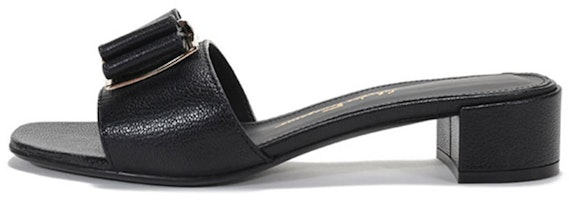 (Women) FERRAGAMO Zefir Slides 'Black Bow' 01R381-733764 (Women) FERRAGAMO Zefir Slides 'Black Bow' 01R381-733764