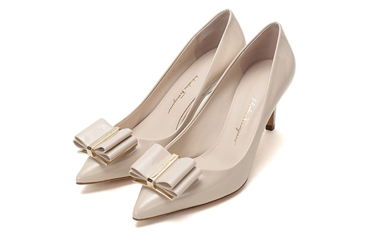 (W) FERRAGAMO Zeri 70 'Bone Patent Double Bow' 圖 3