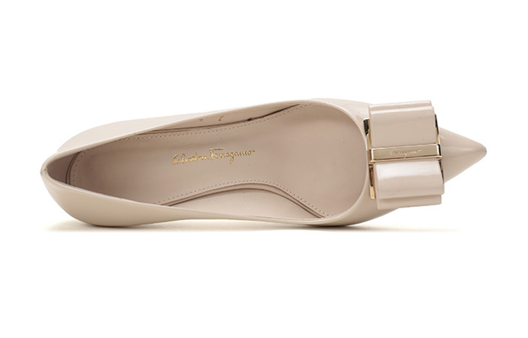 (W) FERRAGAMO Zeri 70 'Bone Patent Double Bow' 圖 5