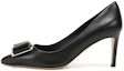 Buy (W) FERRAGAMO Zeri 70 'Double Bow Pump Hitam' 01P337-704655