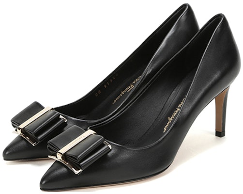 (Women) FERRAGAMO Zeri 70 'Double Bow Pump Black' 01P337-704655 Lookbook (Women) FERRAGAMO Zeri 70 'Double Bow Pump Black' 01P337-704655