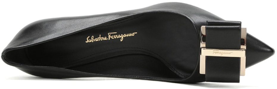 (W) 菲拉格慕 Zeri 70 双蝴蝶结黑色高跟鞋 01P337-704655 Purchase (W) 菲拉格慕 Zeri 70 双蝴蝶结黑色高跟鞋 01P337-704655