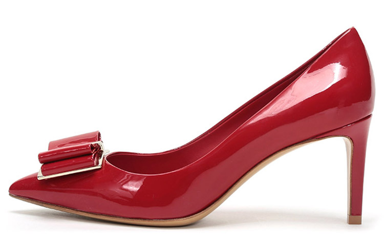 (Women) FERRAGAMO Zeri 70 'Red Patent Bow' 01P337-704666