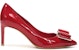 (W) FERRAGAMO Zeri 70 'Merah Bow Berkilat' 01P337-704666