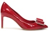 Order (W) FERRAGAMO Zeri 70 'Merah Bow Berkilat' 01P337-704666