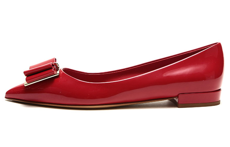 (Women) FERRAGAMO ZERI 'Red Patent Leather with Double Bow' 01P335-704659
