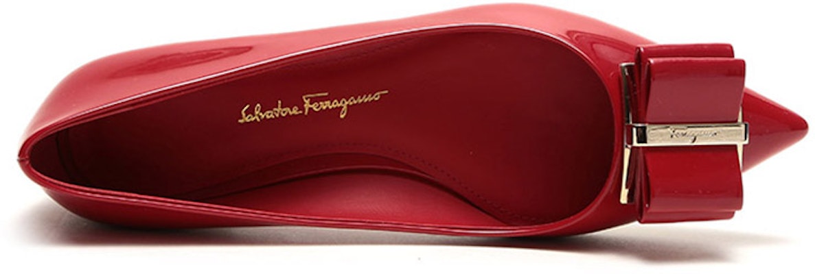 (W) 菲拉格慕ZERI红色漆皮双蝴蝶结鞋 01P335-704659 Purchase (W) 菲拉格慕ZERI红色漆皮双蝴蝶结鞋 01P335-704659