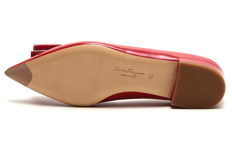 Details for (W) 菲拉格慕ZERI红色漆皮双蝴蝶结鞋 01P335-704659