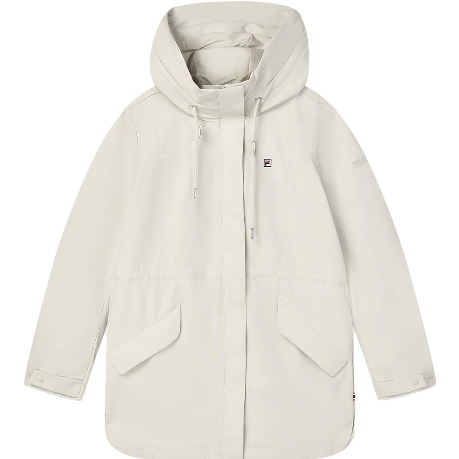 (Women) FILA  3-in-1 Windproof Jacket Set Casual Hooded Coat Light Khaki. F11W341702F-LK