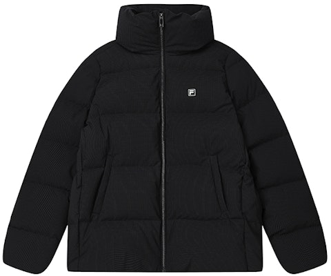 (Women) FILA Black Logo Plaid Down Jacket - Sportswear Lifestyle Series. F11W147907F-BK Buy (Women) FILA Black Logo Plaid Down Jacket - Sportswear Lifestyle Series. F11W147907F-BK