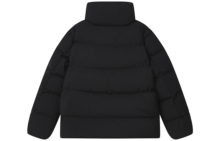 Lookbook (Women) FILA  Black Logo Plaid Down Jacket - Sportswear Lifestyle Series. F11W147907F-BK