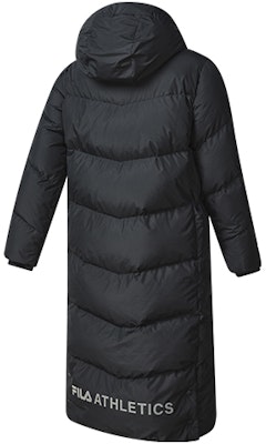 (Women) FILA Black Long Down Jacket - Casual, Warm, Relaxed Fit Hooded Coat. A11W242906FBK Lookbook (Women) FILA Black Long Down Jacket - Casual, Warm, Relaxed Fit Hooded Coat. A11W242906FBK