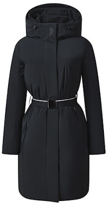 (Women) FILA Black Mid-Length Hooded Down Jacket Winter Warm Coat A11W245909F-BK Buy (Women) FILA Black Mid-Length Hooded Down Jacket Winter Warm Coat A11W245909F-BK