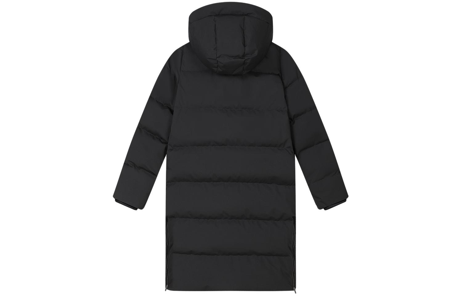 (Women) FILA  Black Mid-Length Logo Print Hooded Down Jacket F11W347901F-BK 圖 3