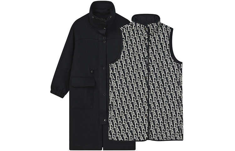 (Women) FILA  Casual Elegant Woven Two-Piece Mid-Length Jacket in Legendary Blue F11W244702F-NV 圖 2