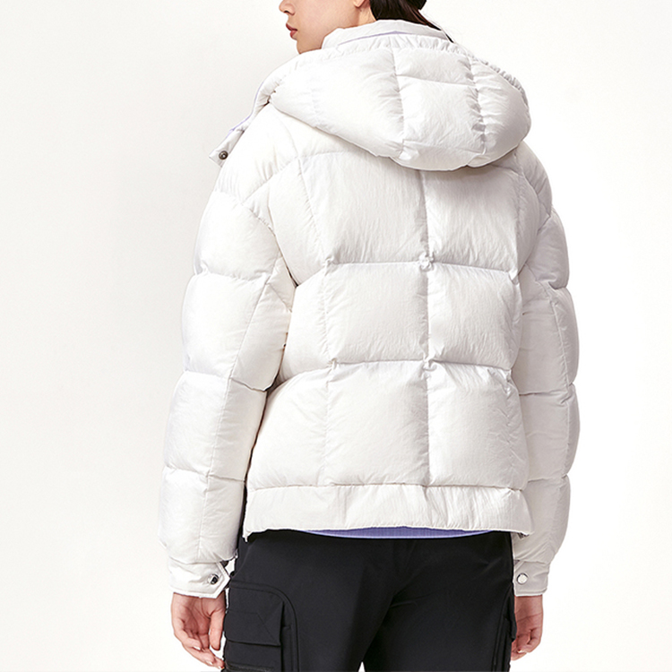 (Women) FILA  Casual Hooded Puffer Jacket White - Warm and Stylish. F11W149901F-WT 圖 5