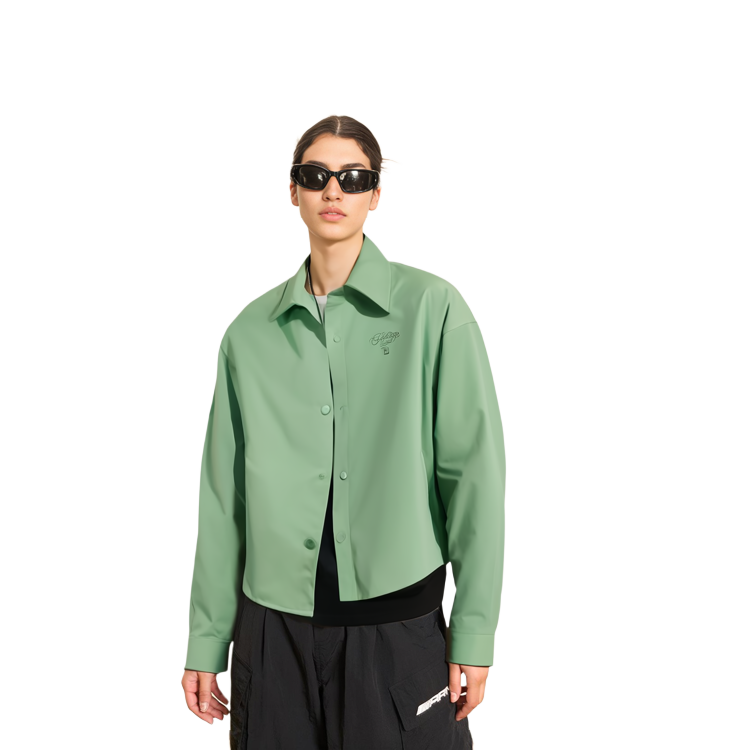 (Women) FILA  Casual Oversized Warm Puffer Jacket with Collar Light Mint Green. F11W348901F-LG 圖 11