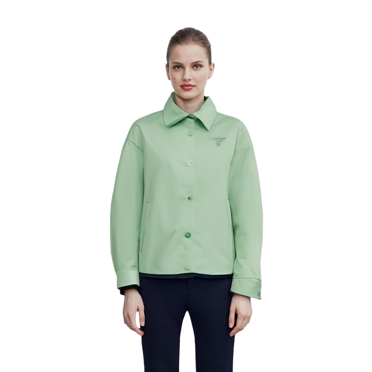 (Women) FILA  Casual Oversized Warm Puffer Jacket with Collar Light Mint Green. F11W348901F-LG 圖 12