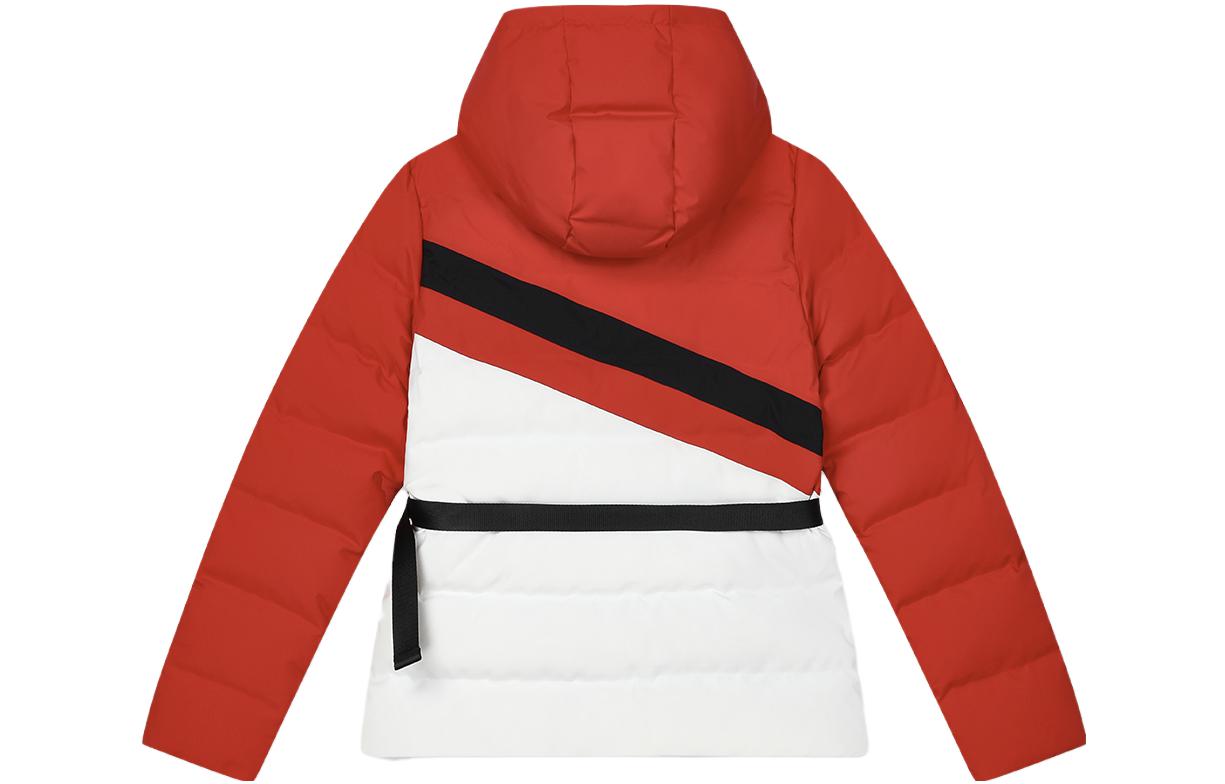 (Women) FILA  Color-Blocked Hooded Down Jacket - Legendary Red. F11W349925F-RD 圖 3