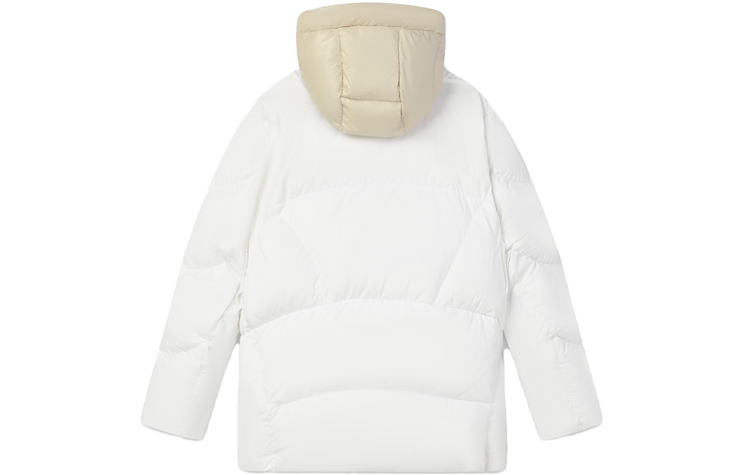 Lookbook (W) FILA Jaket Down Hoodie Resleting Warna Blok - Putih Off. F11W344915F-WT