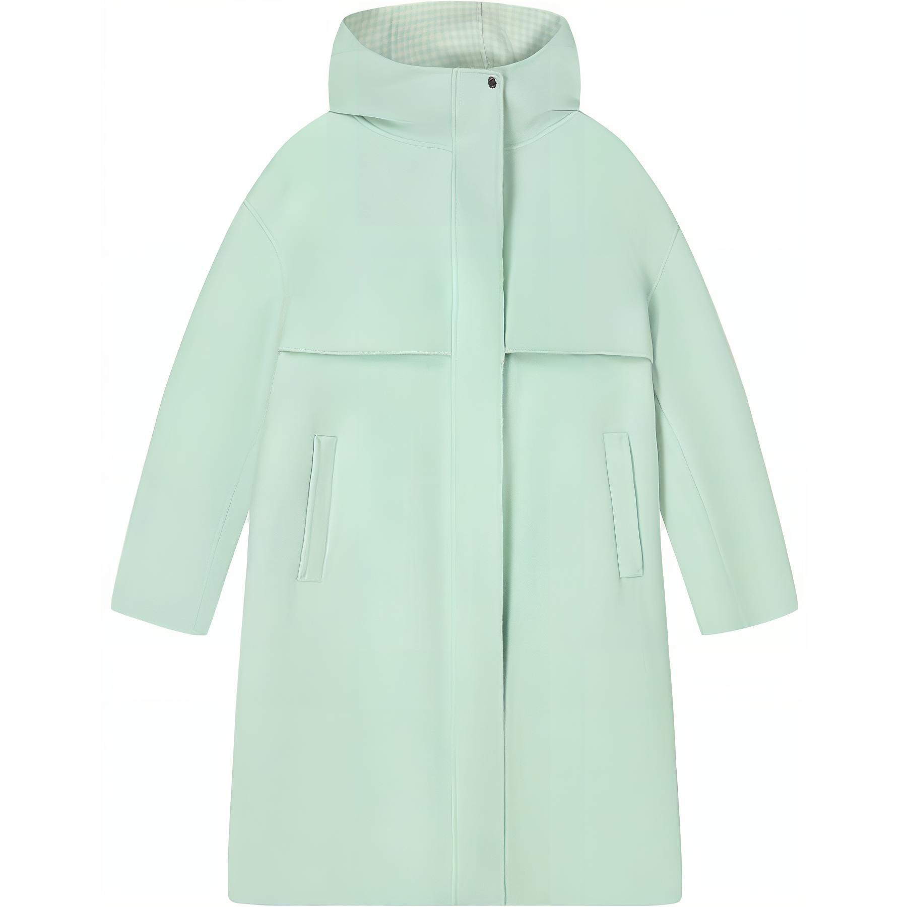 (Women) FILA  Emerald Green Winter Coat Two-Piece Warm Long Woven Jacket. F11W344703FTQ