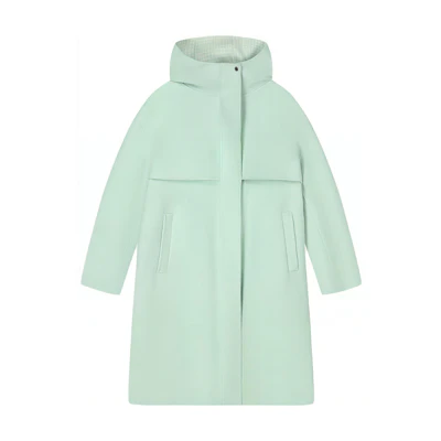 (Women) FILA Emerald Green Winter Coat Two-Piece Warm Long Woven Jacket. F11W344703FTQ