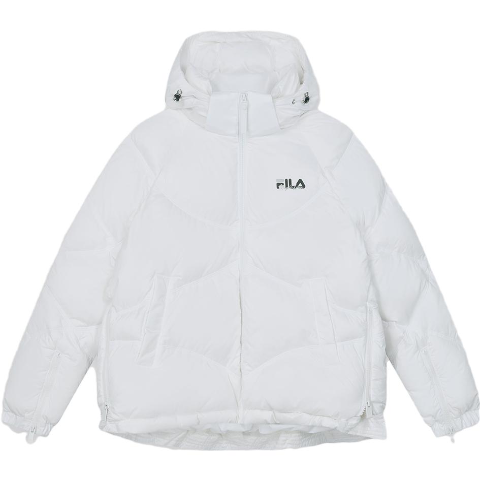 (Women) FILA  Fashion Loose Fit Quilted Down Jacket Standard White Hoodie. F11W349923F-WT 圖 2