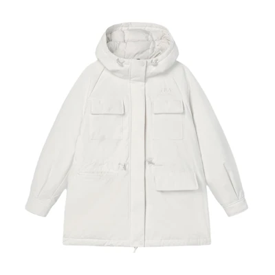 (Women) FILA Fashion Windproof Hooded Down Jacket in Light Beige. F11W348906FIV