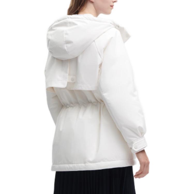 Purchase (W) FILA Jaket Down Berhoodie Tahan Angin Warna Beige Muda. F11W348906FIV