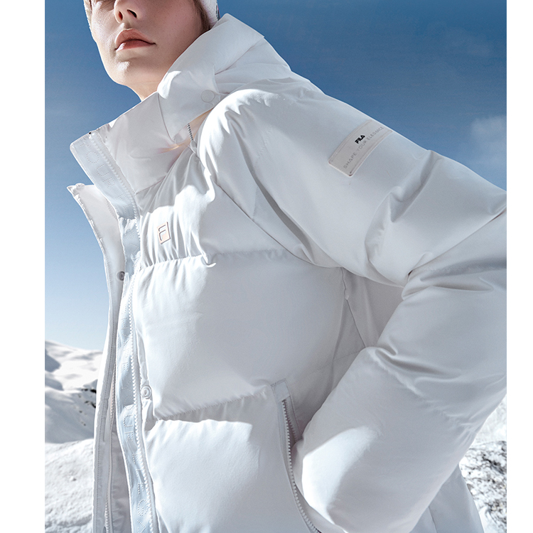 Details for (Women) FILA  Fitness Warm Puffer Down Jacket with Hood - Jade White A11W341907F-WT