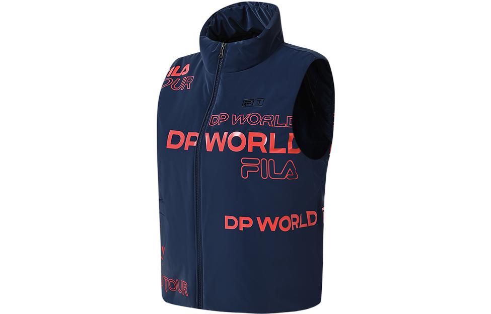 (Women) FILA  Golf Down Vest with Letter Print and Full Pattern Design. A11W315709F-ZA